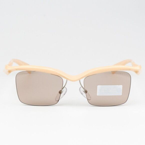 NEW Prada PRA15S 18Q4I2 Peach Light Brown Rectangle Unisex Sunglasses 0PR A15S - Picture 4 of 12